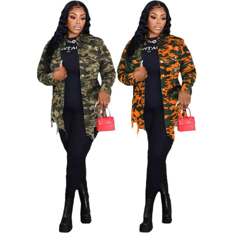 Shirt Camp Collar - Blouses Women Shirt Camouflage Turn Down