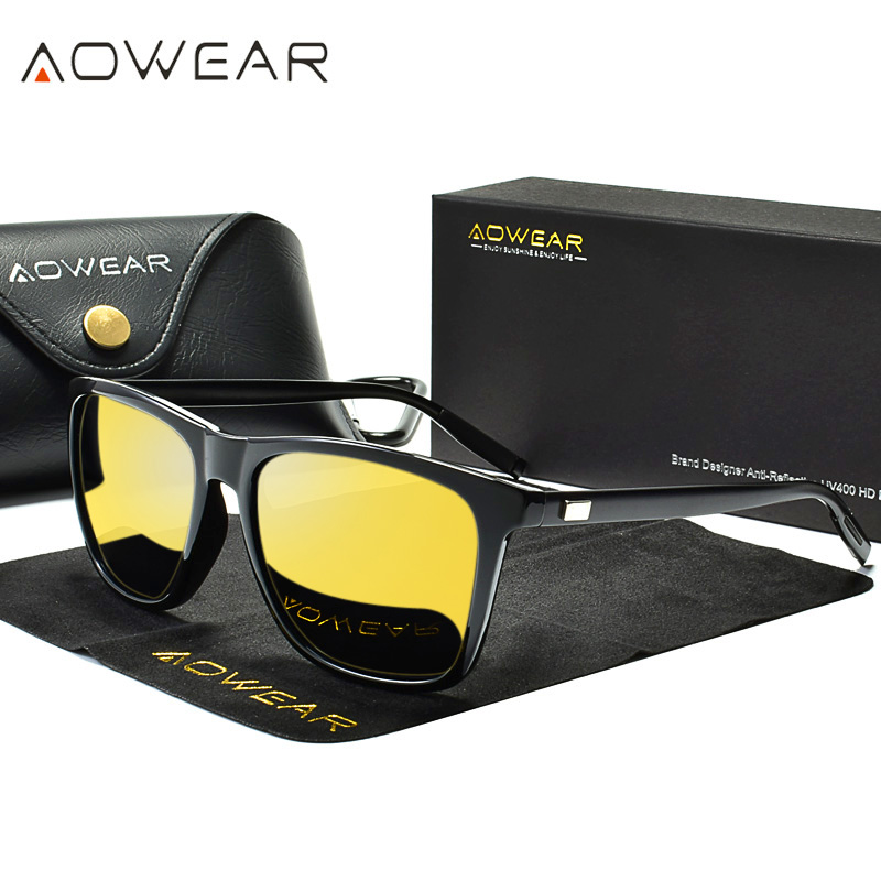 Sunglasses Aviator Polarized - AOWEAR HD Polarized Night Vision Glasses