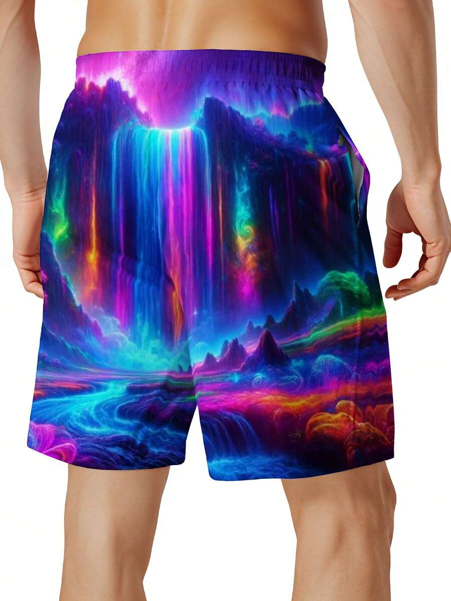 Swim Trunk Quick Dry - Mens 3D Full Print Quick Dry