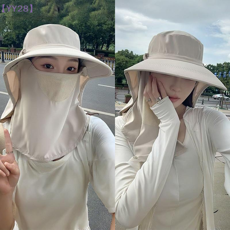 Bucket Hat Straw - 【YY28】Wide Brim Sun Hat With Neck