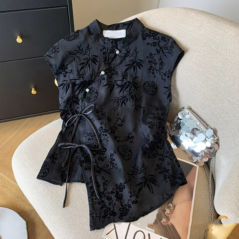 Shirt Camp Collar - Retro Thin Shirt New Chinese Style
