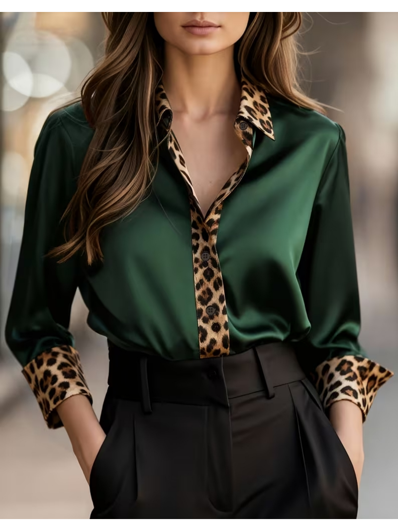 Shirt Camp Collar - Elegant Long Sleeve Button Down Shirt
