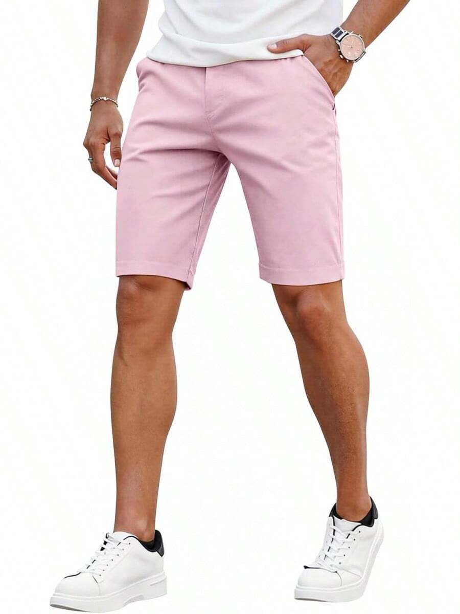Mens Stretch Chino Shorts 9 In - Shorts Chino Slim ulasan dan harga