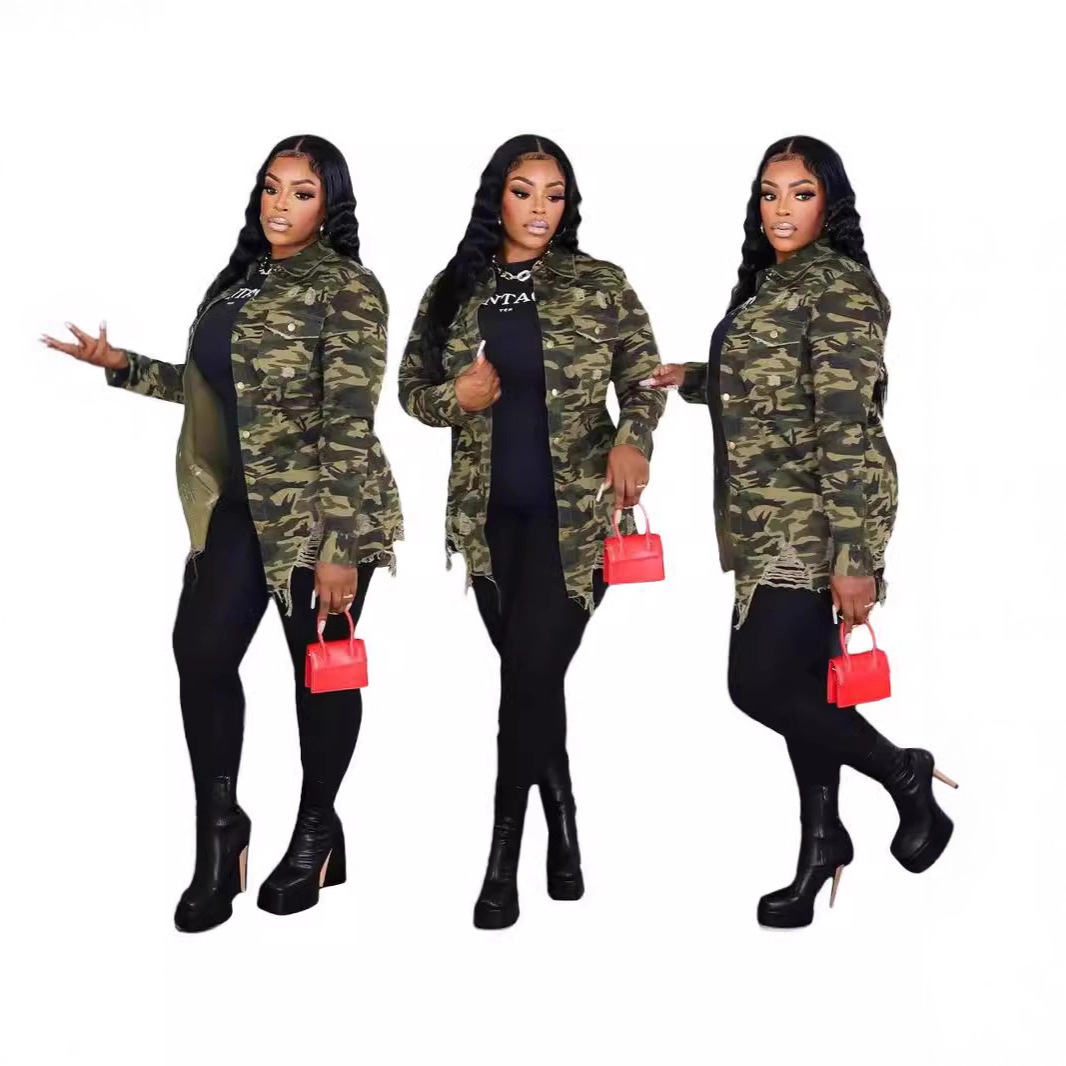 Blouses Women Shirt Camouflage - Shirt Camp Collar ulasan dan harga