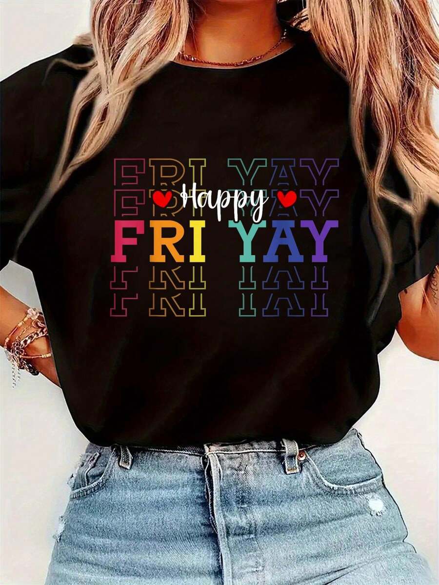 Funny Friday Lover Graphic Pri - Tee Graphic Print ulasan dan harga