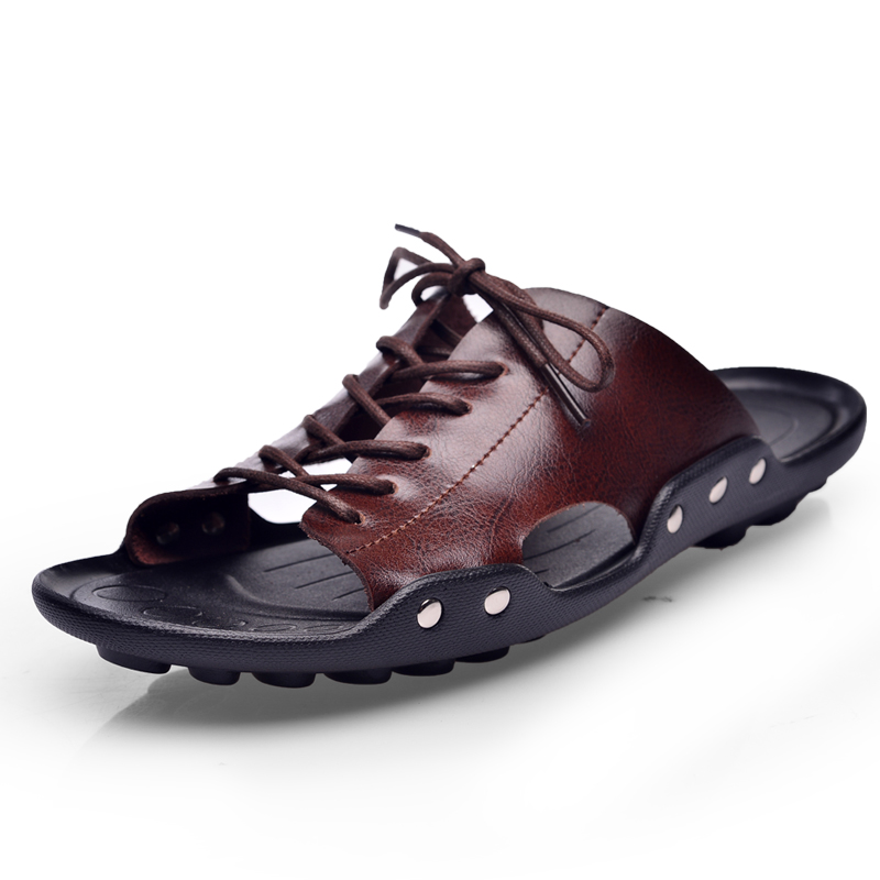 summer tide mens slippers Brit - Flip Flop Leather Men ulasan dan harga
