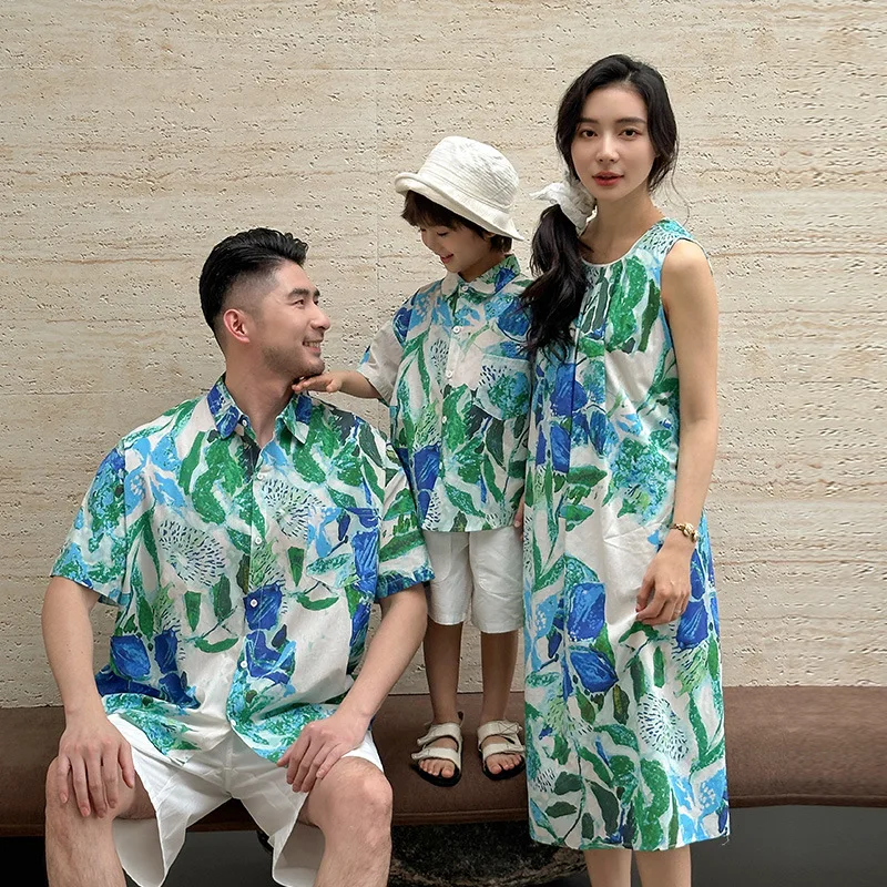 Beach Couple Look Family Match - Resort Shirt Floral ulasan dan harga