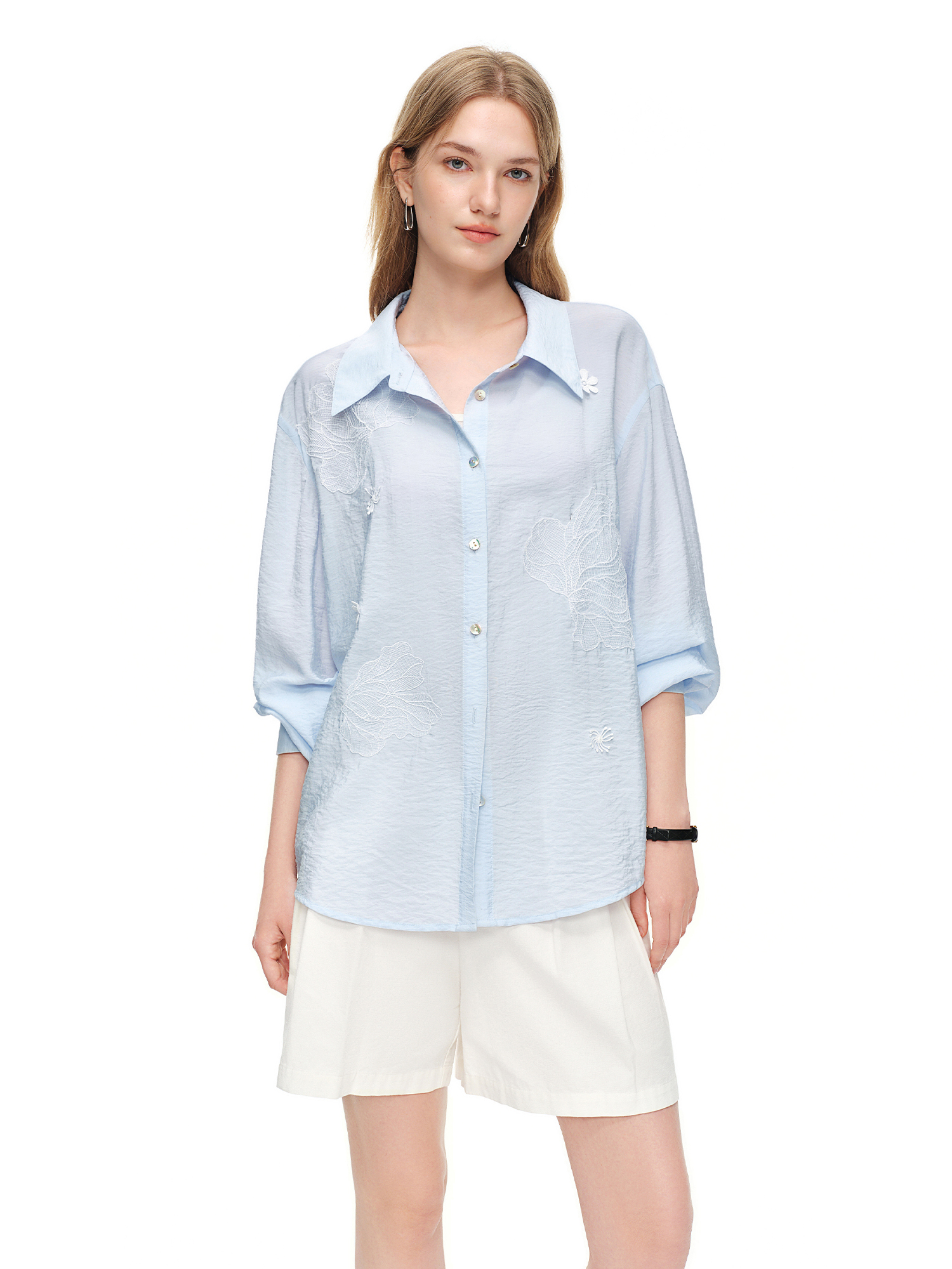 DUSHU 2026 Summer Women's Ligh - Resort Shirt Floral ulasan dan harga