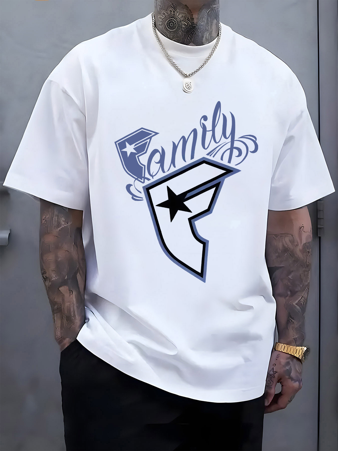 Men's Casual T-Shirt Family Gr - Linen Shirt Breathable ulasan dan harga