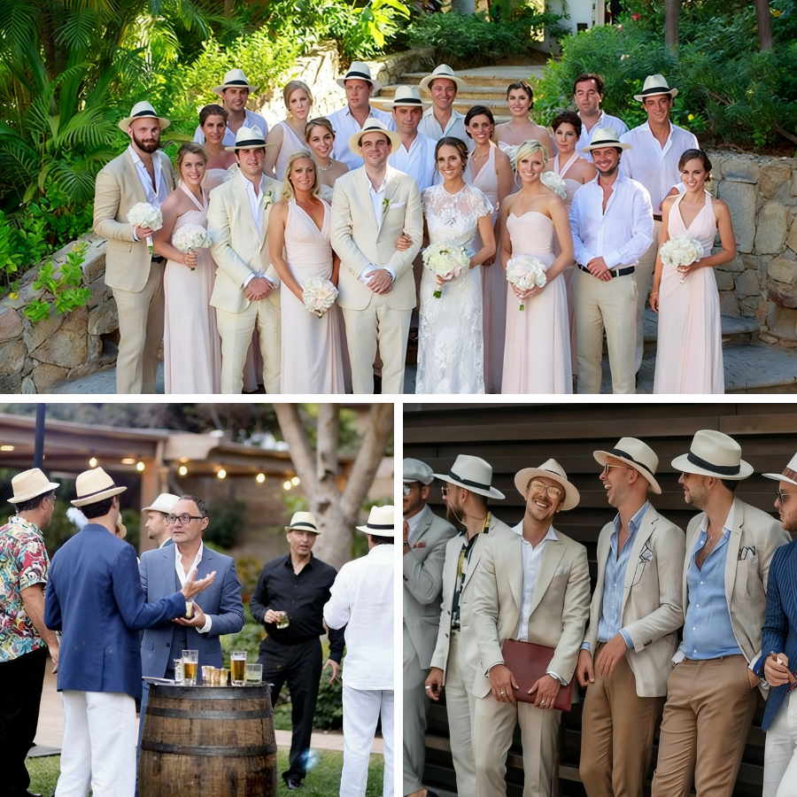 6-48PACK Wedding Straw Fedora  - Bucket Hat Straw ulasan dan harga