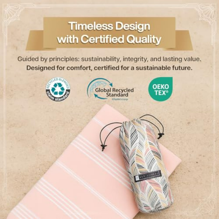 Turkish Beach Towel with Trave - Beach Towel Large ulasan dan harga