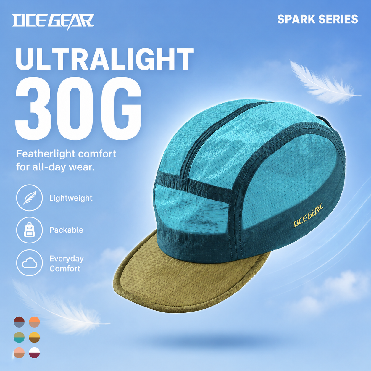 30g Ultralight 5 Panel Hiking  - Packable Hat Nylon ulasan dan harga