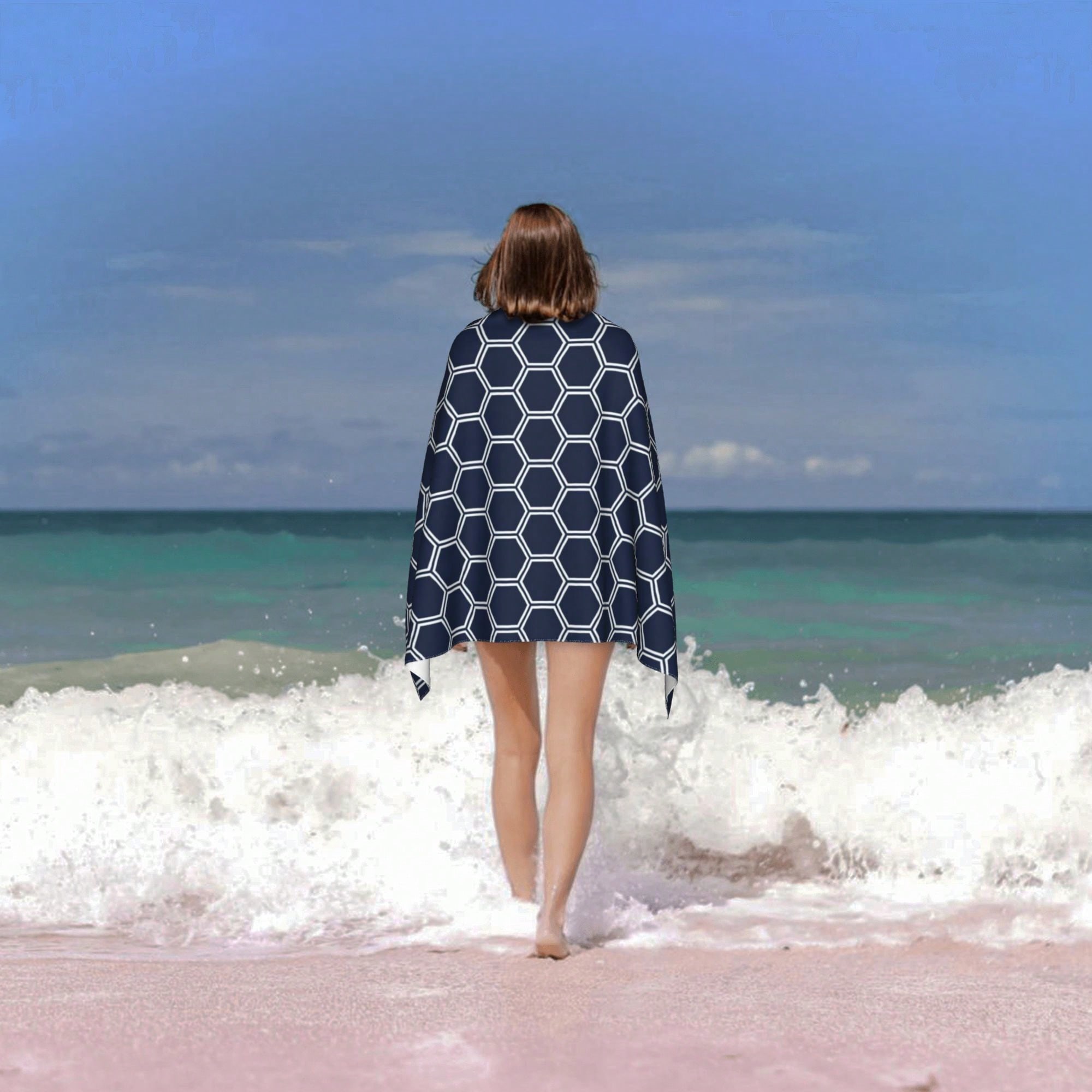 Geometric Pattern Cla1ssic StY - Beach Towel Large ulasan dan harga
