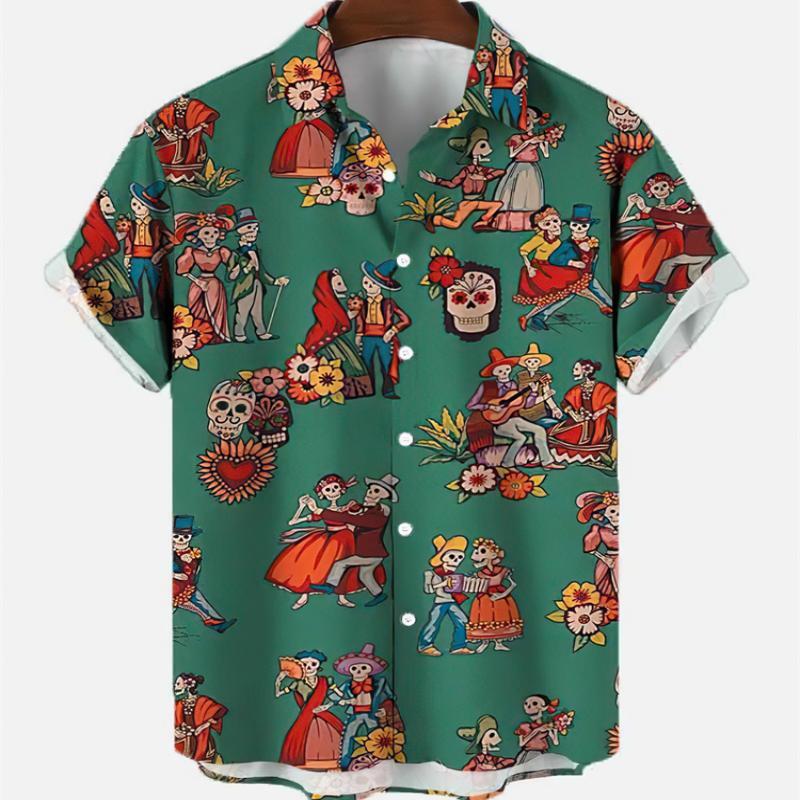 Summer Men's Fashion Casual So - Resort Shirt Floral ulasan dan harga