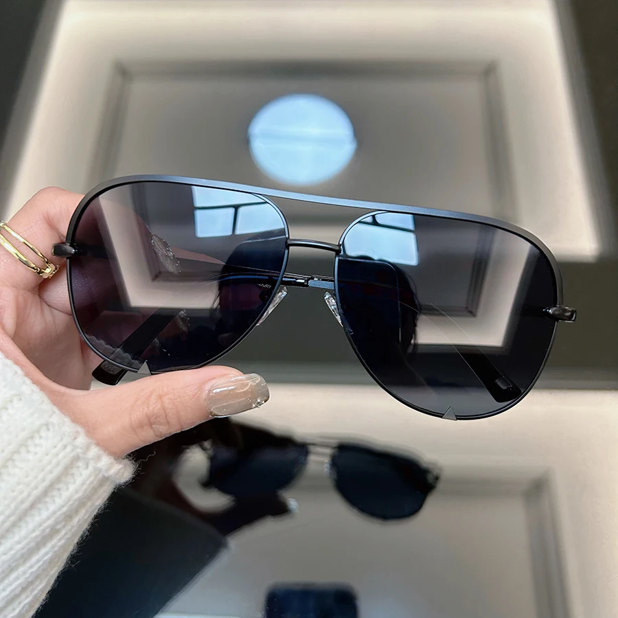 Fashion Vintage Oval Sunglasse - Sunglasses Aviator Polarized ulasan dan harga
