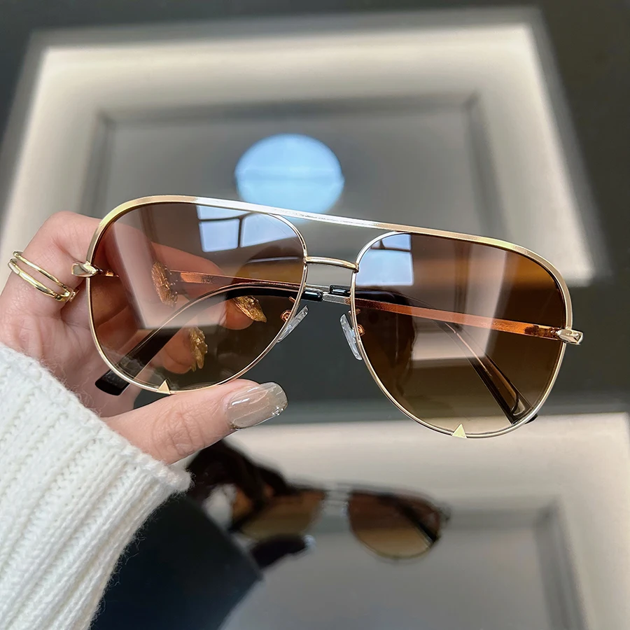 Fashion Vintage Oval Sunglasse - Sunglasses Aviator Polarized ulasan dan harga