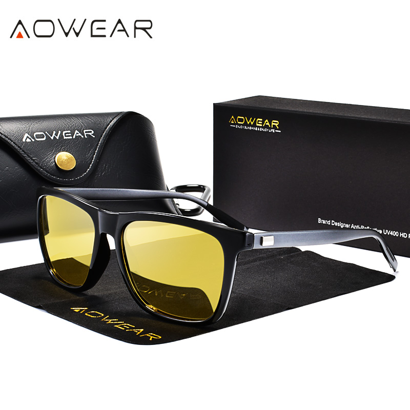 AOWEAR HD Polarized Night Visi - Sunglasses Aviator Polarized ulasan dan harga