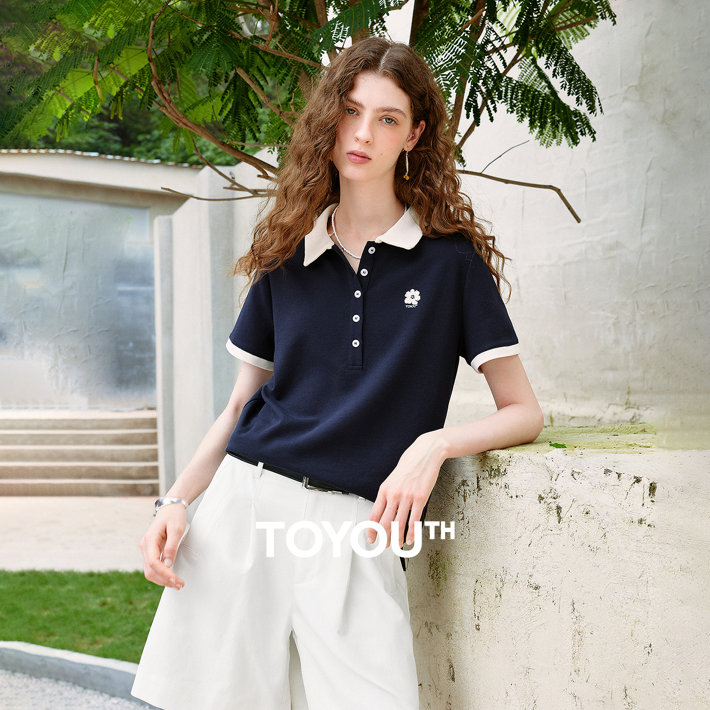 TOYOUTH Women T-shirts 2026 Su - Polo Shirt Pique ulasan dan harga