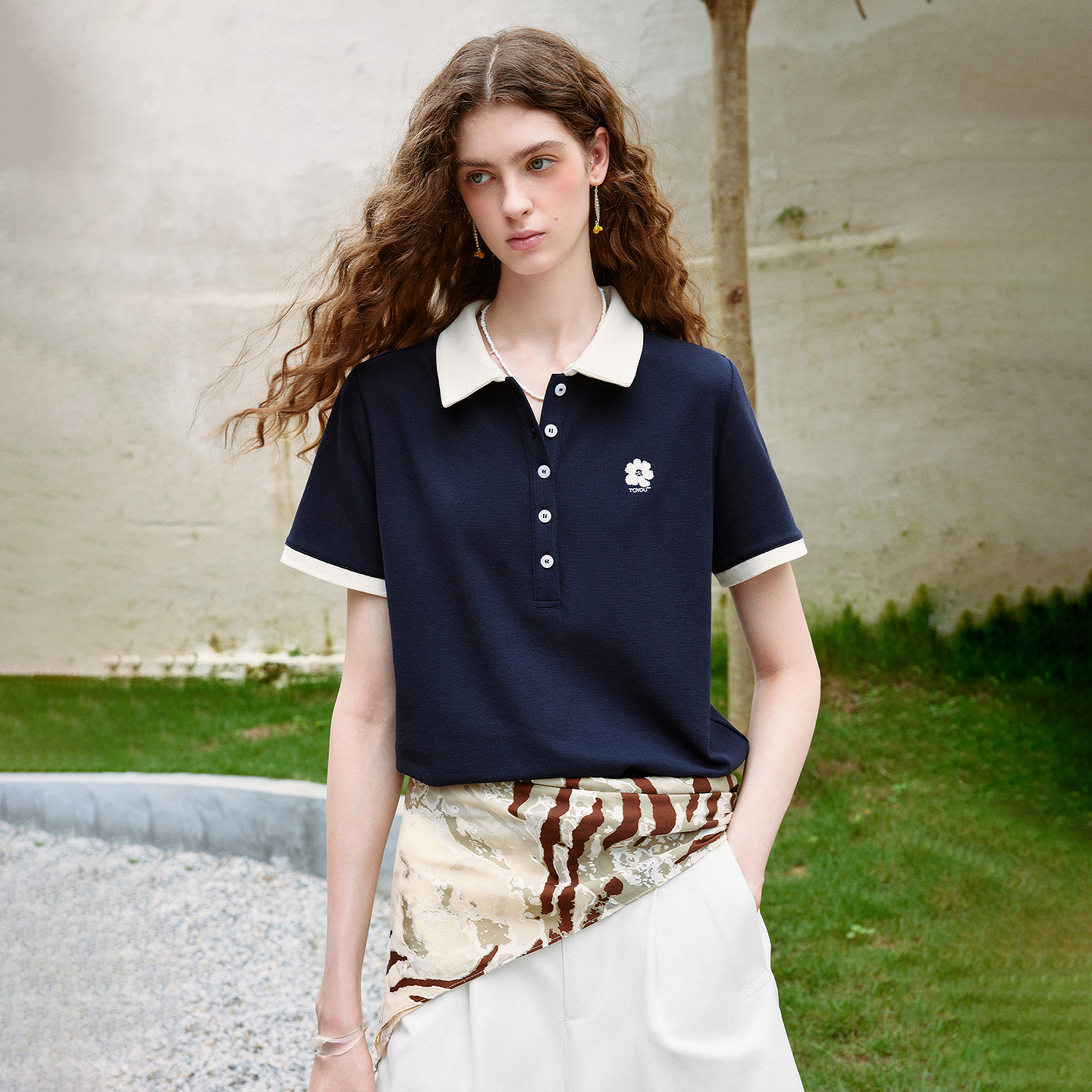 TOYOUTH Women T-shirts 2026 Su - Polo Shirt Pique ulasan dan harga