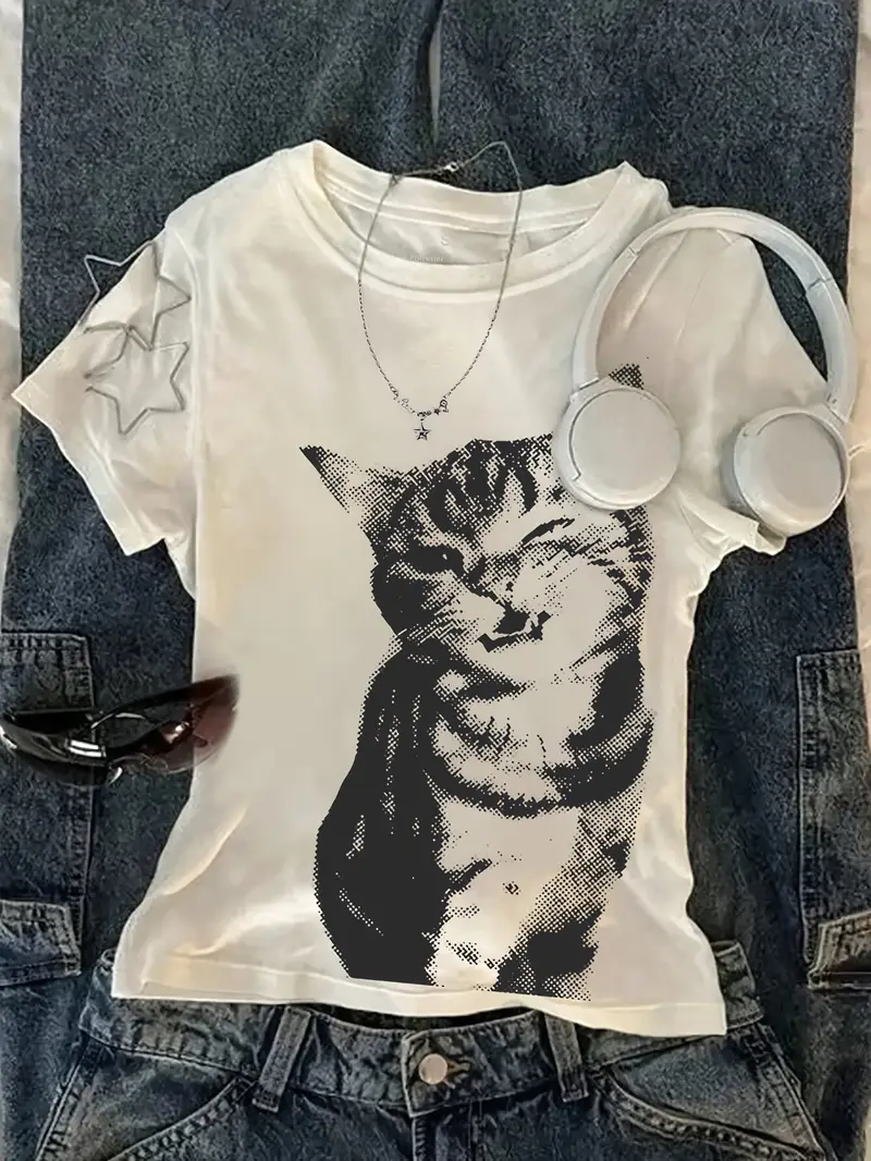 Summer Harajuku Letter Graphic - Tee Graphic Print ulasan dan harga