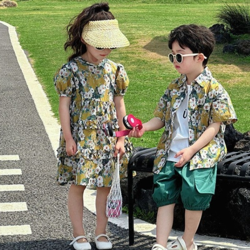 Vintage Floral Short Sleeve Sh - Resort Shirt Floral ulasan dan harga