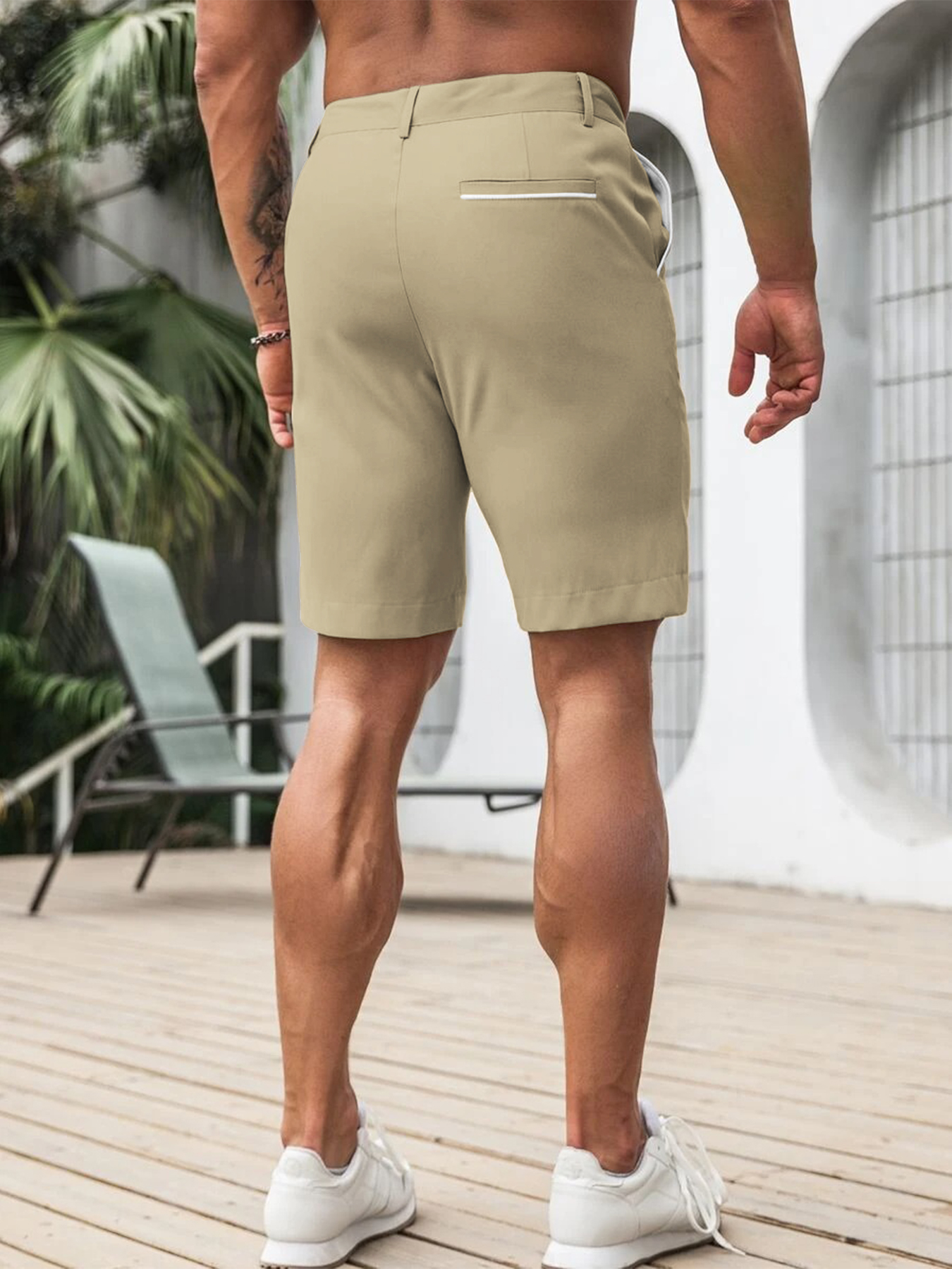 Men Fashion Slim Fit Chino Sho - Shorts Chino Slim ulasan dan harga
