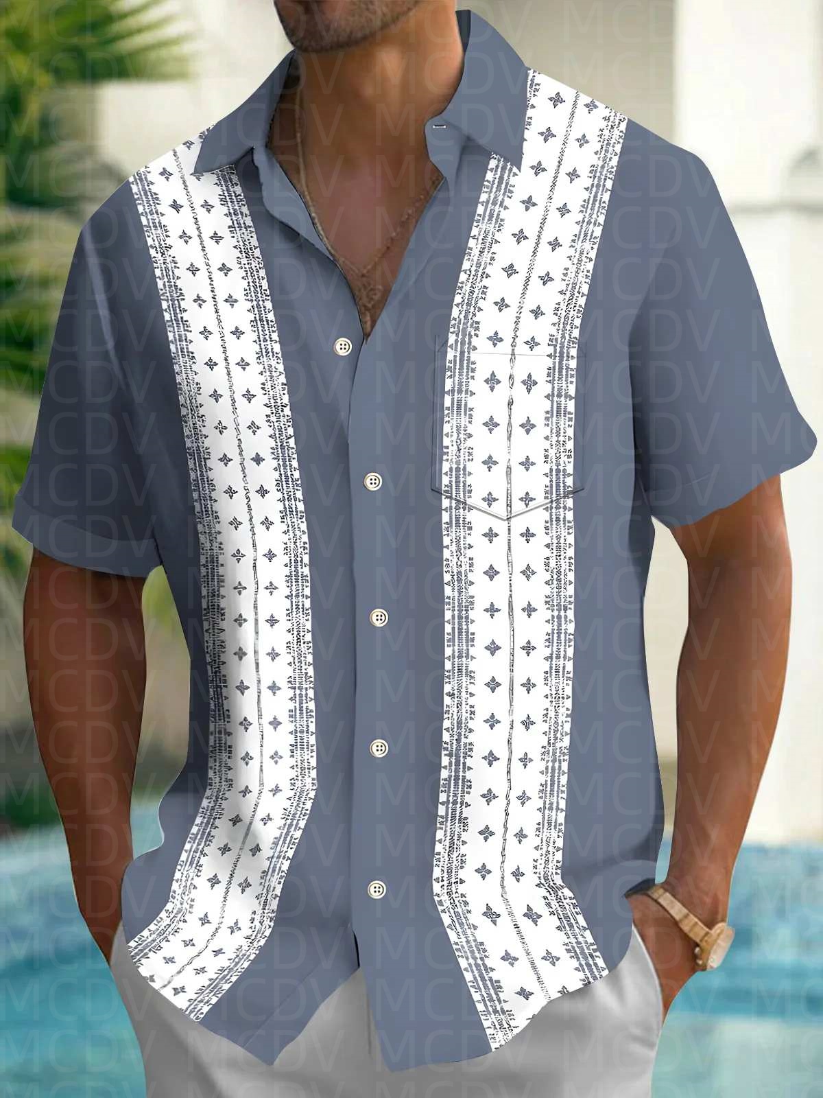 Pattern Men's Hawaiian Shirt S - Shirt Camp Collar ulasan dan harga