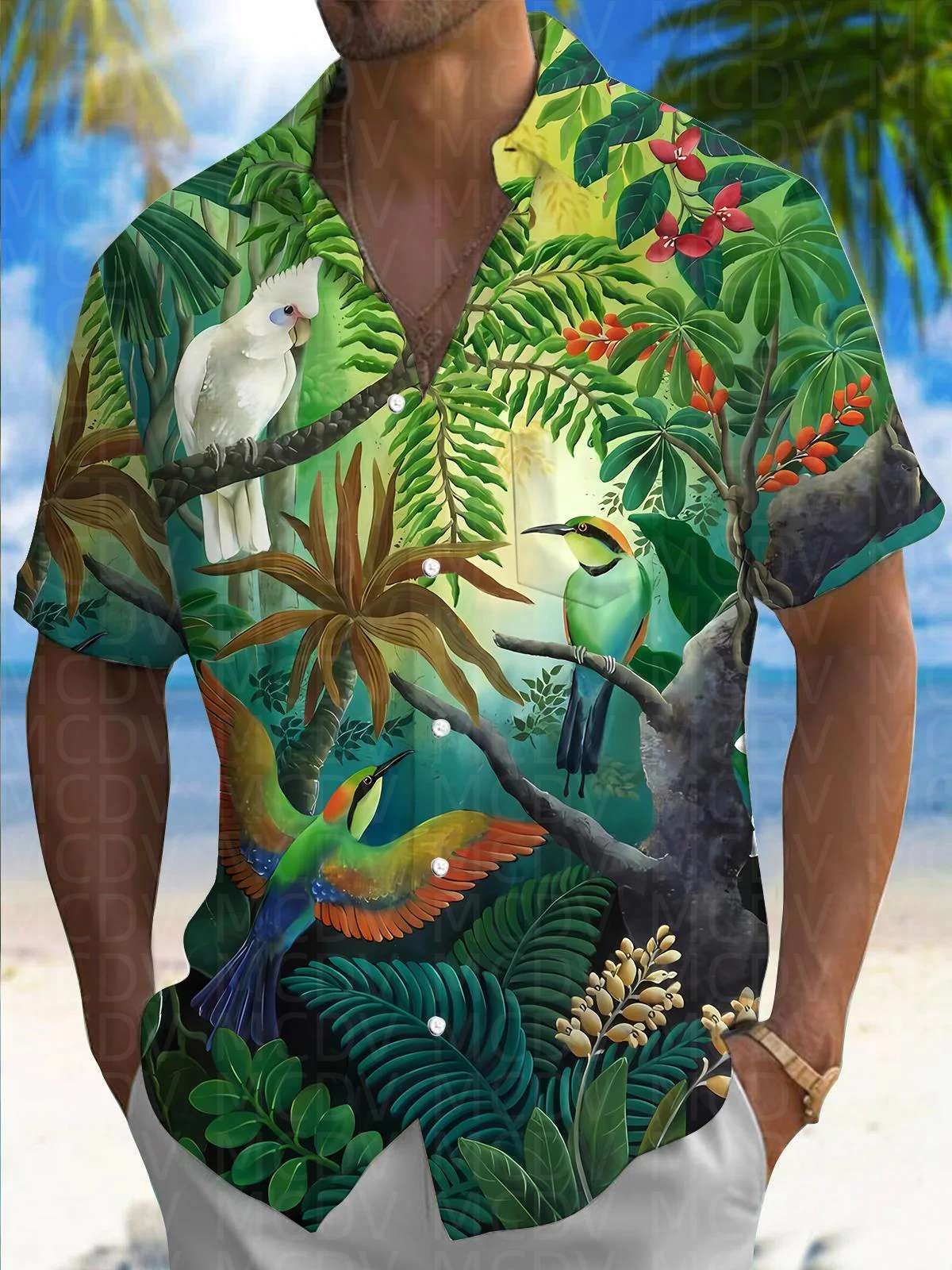 Pattern Men's Hawaiian Shirt S - Shirt Camp Collar ulasan dan harga