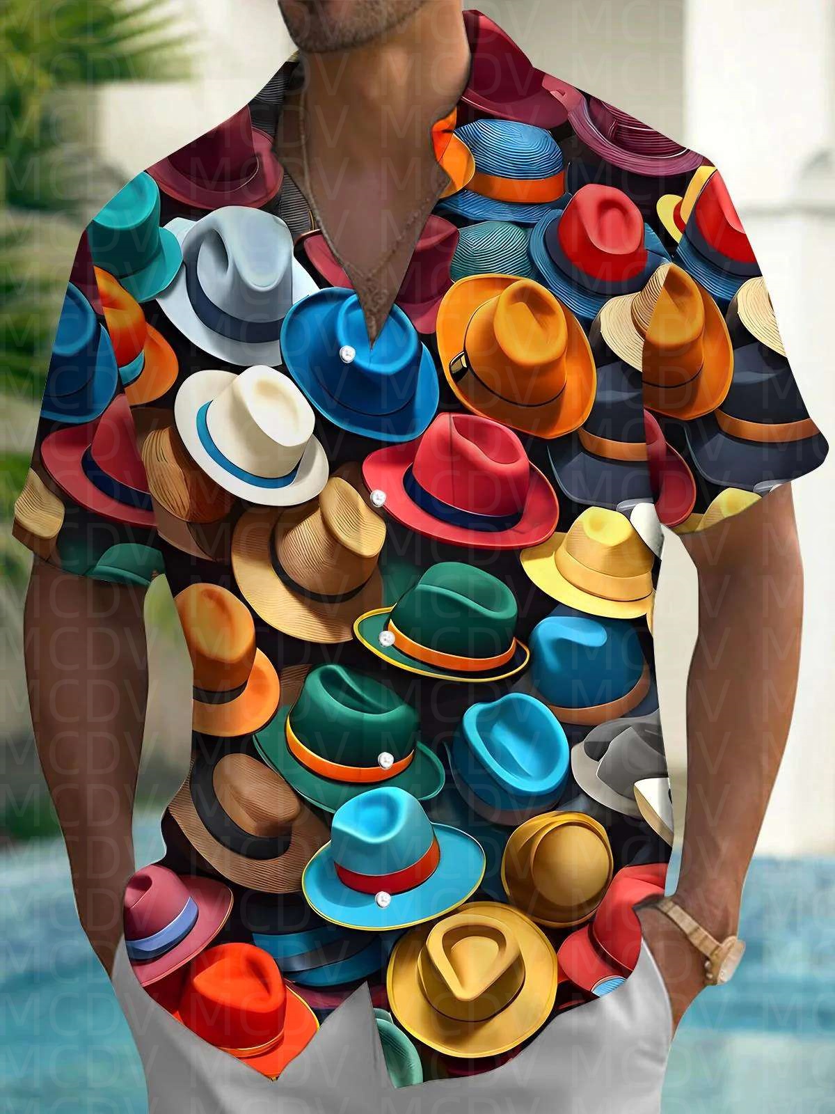 Pattern Men's Hawaiian Shirt S - Shirt Camp Collar ulasan dan harga