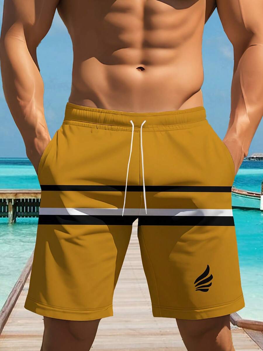 Mens Quick-Dry Swim Trunks Wit - Swim Trunk Quick Dry ulasan dan harga