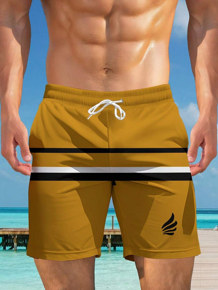 Mens Quick-Dry Swim Trunks Wit - Swim Trunk Quick Dry ulasan dan harga