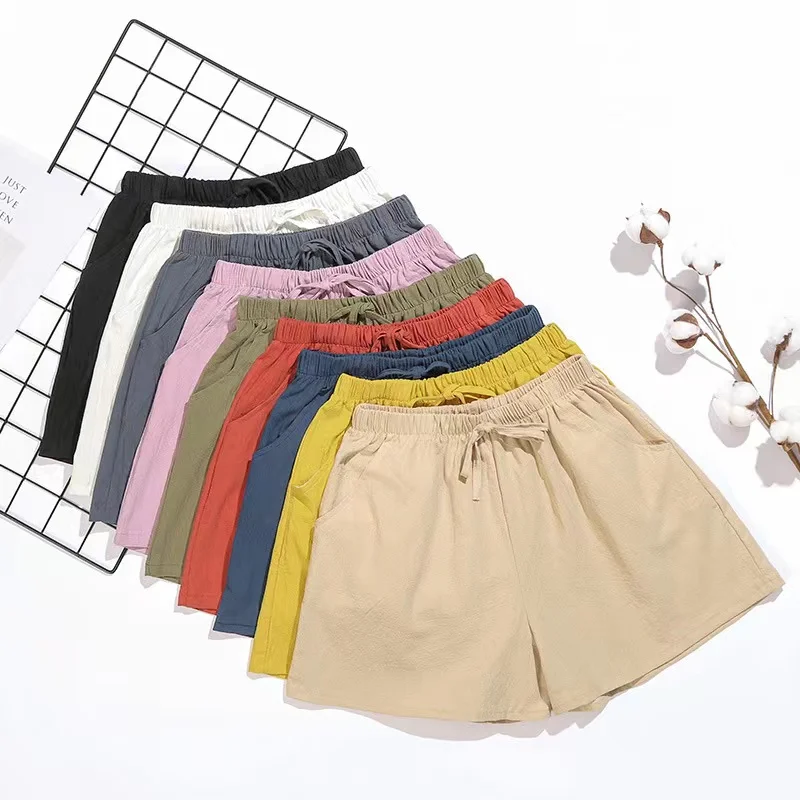 2024 New Summer Cotton Linen B - Short Linen Drawstring ulasan dan harga