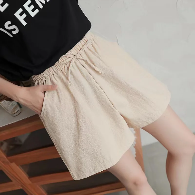 2024 New Summer Cotton Linen B - Short Linen Drawstring ulasan dan harga