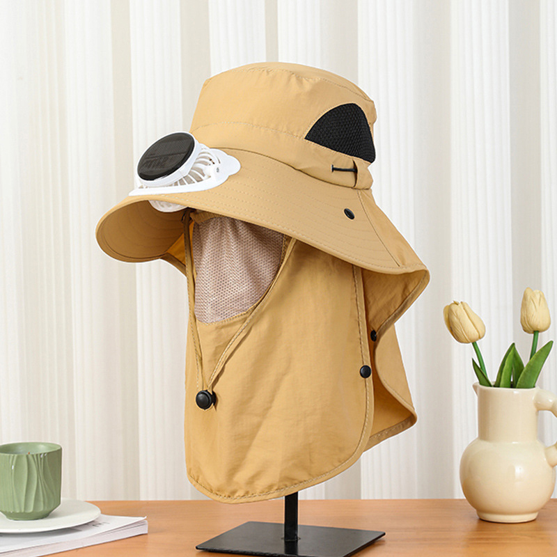 Men Solar Fan Hat Wide Brim UP - Bucket Hat Straw ulasan dan harga