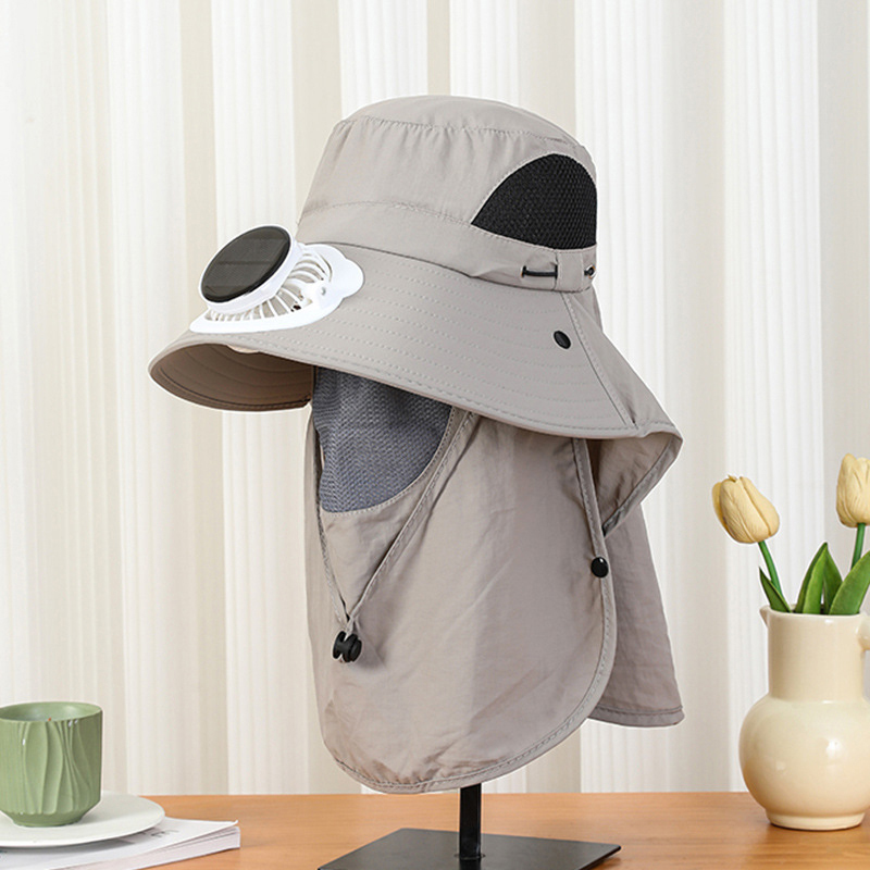 Men Solar Fan Hat Wide Brim UP - Bucket Hat Straw ulasan dan harga
