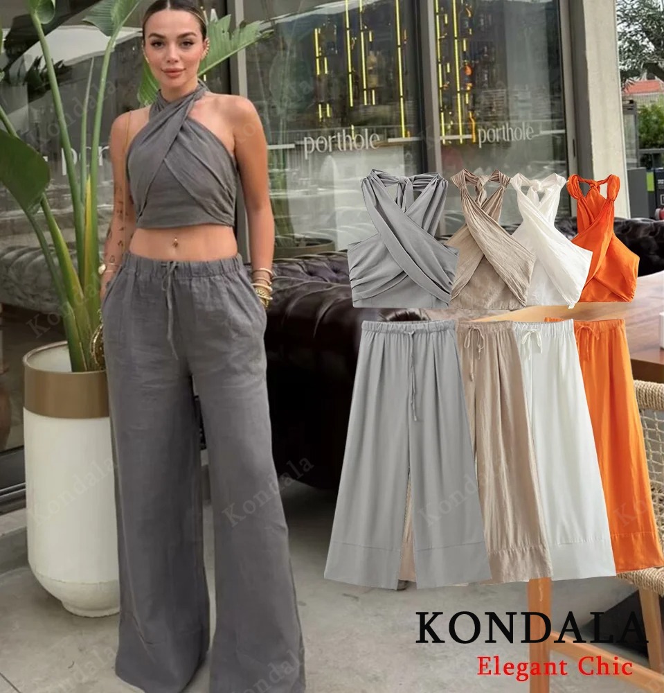 KONDALA Sexy Casual Crossover  - Short Linen Drawstring ulasan dan harga
