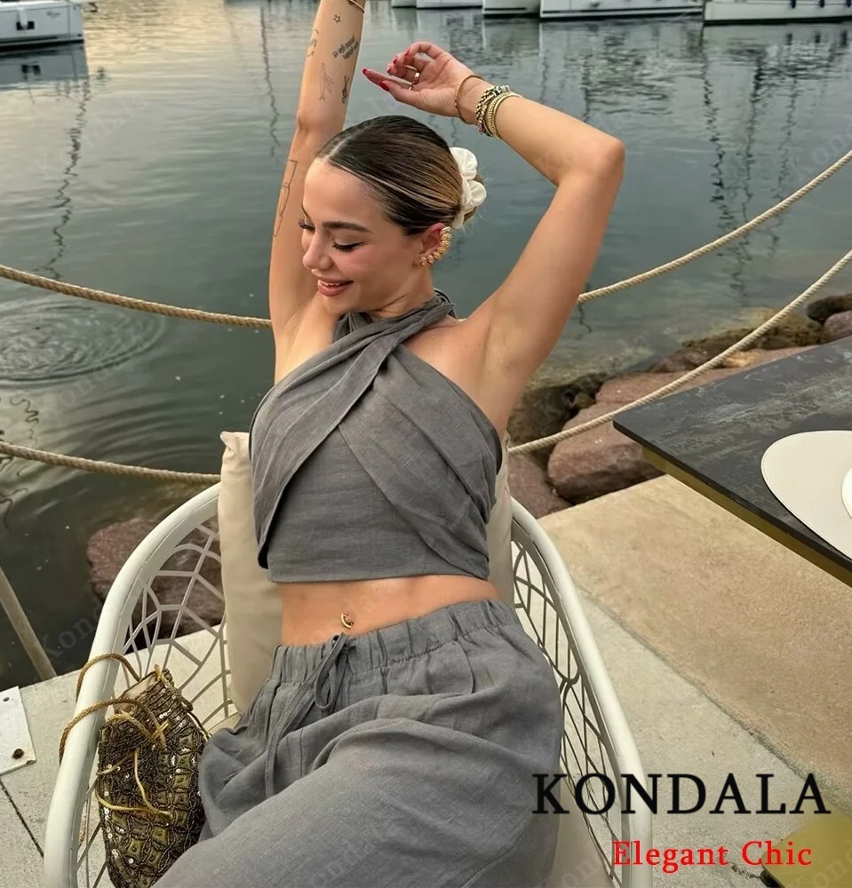 KONDALA Sexy Casual Crossover  - Short Linen Drawstring ulasan dan harga