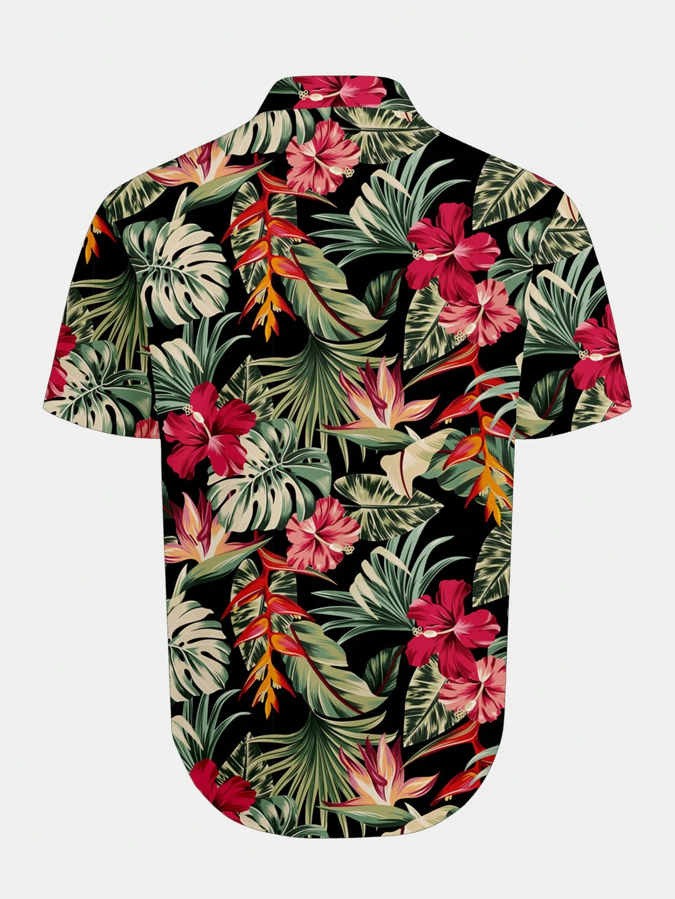 Casual Hawaiian Shirt Men Trop - Resort Shirt Floral ulasan dan harga