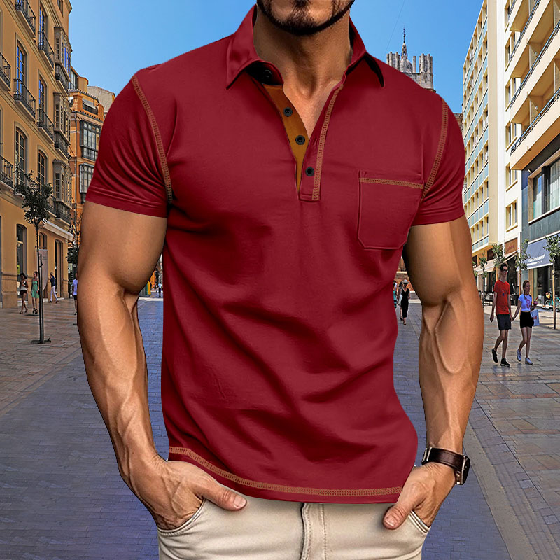 2024 New Summer Mens Lapel Poc - Polo Shirt Pique ulasan dan harga