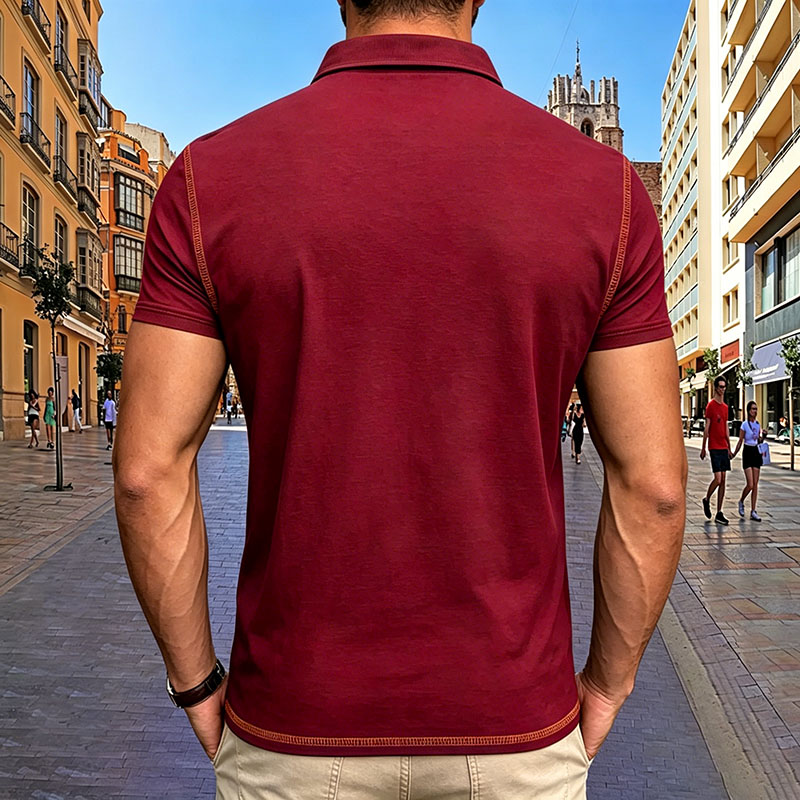2024 New Summer Mens Lapel Poc - Polo Shirt Pique ulasan dan harga