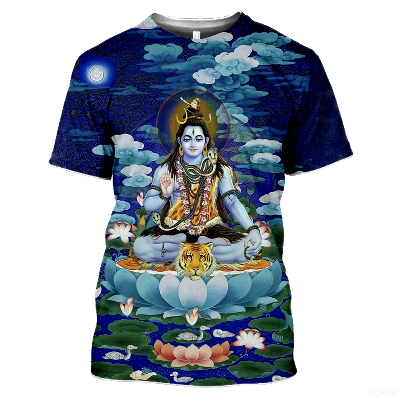 Summer Fashion Indian Deities  - Tee Graphic Print ulasan dan harga
