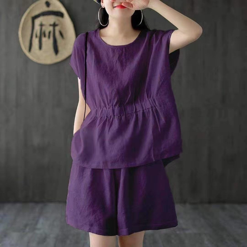 Linen casual solid color two-p - Linen Shirt Breathable ulasan dan harga