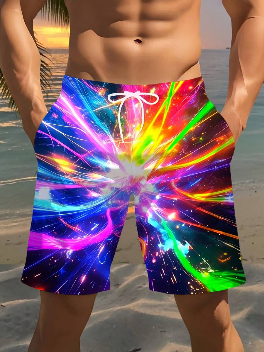Mens Quick-Dry Beach Shorts Wi - Swim Trunk Quick Dry ulasan dan harga