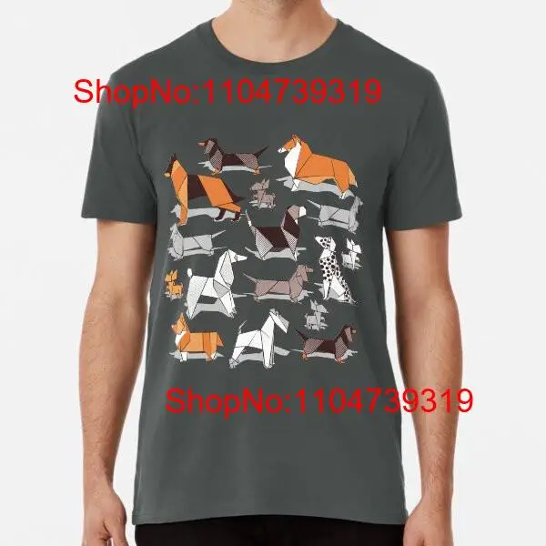 Origami doggie friends grey li - Linen Shirt Breathable ulasan dan harga