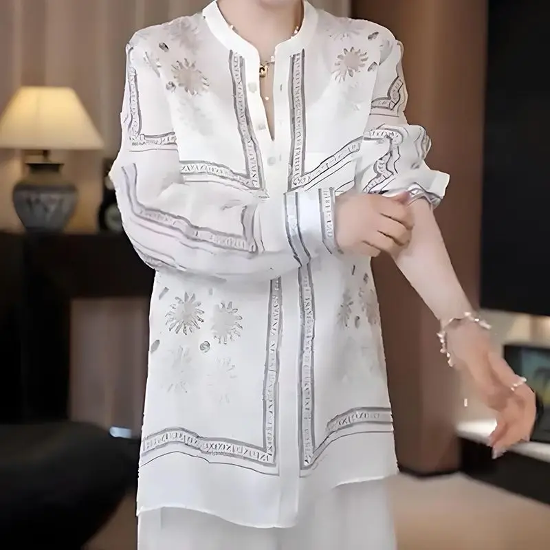 Women New Design Loose Tempera - Resort Shirt Floral ulasan dan harga