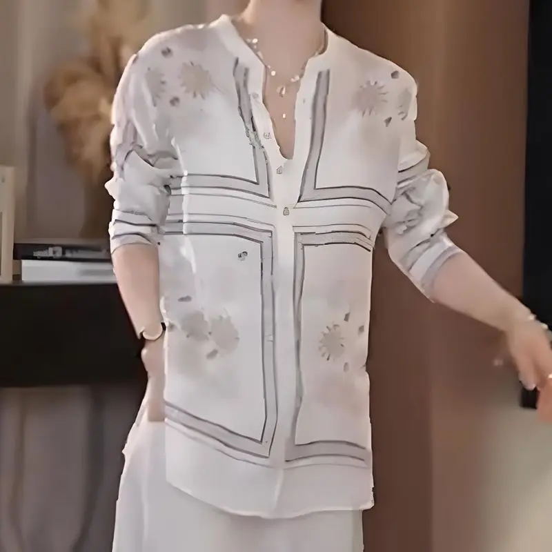 Women New Design Loose Tempera - Resort Shirt Floral ulasan dan harga