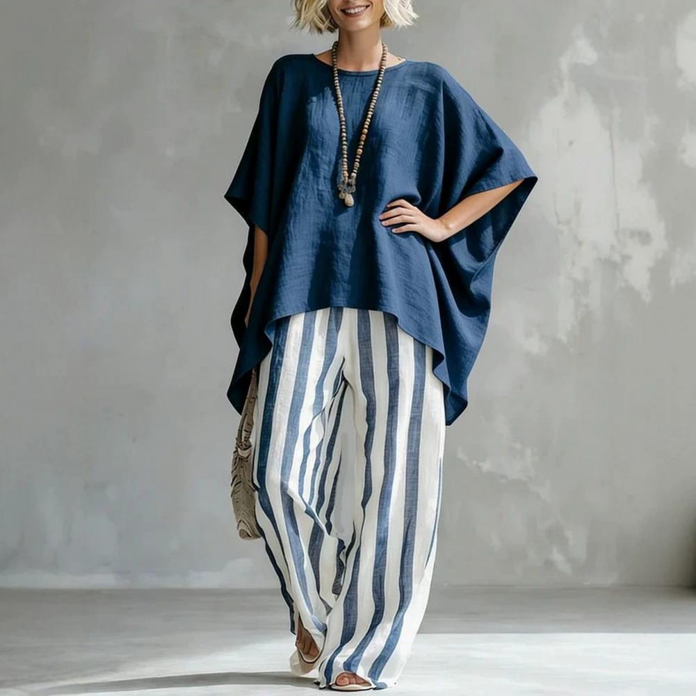 Cotton Linen Women T-shirt Pan - Linen Shirt Breathable ulasan dan harga