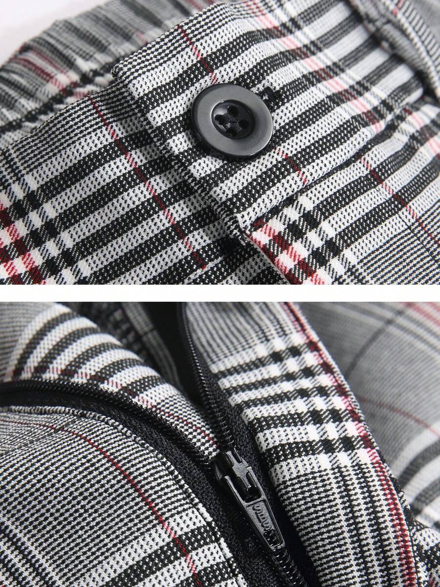 Mens Slim Fit Stretch Plaid Dr - Shorts Chino Slim ulasan dan harga