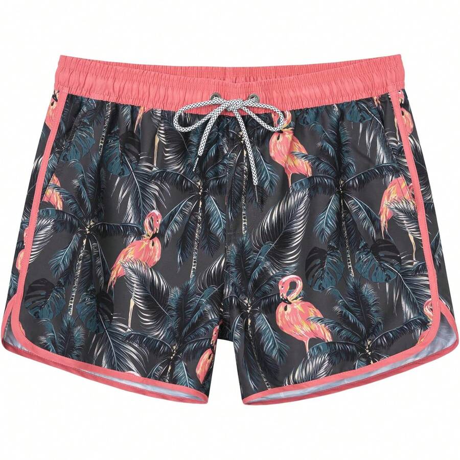 Mens Retro Floral Swim Trunks  - Swim Trunk Quick Dry ulasan dan harga