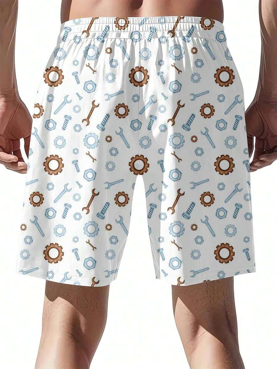Mechanical Tools Pattern Swim  - Swim Trunk Quick Dry ulasan dan harga